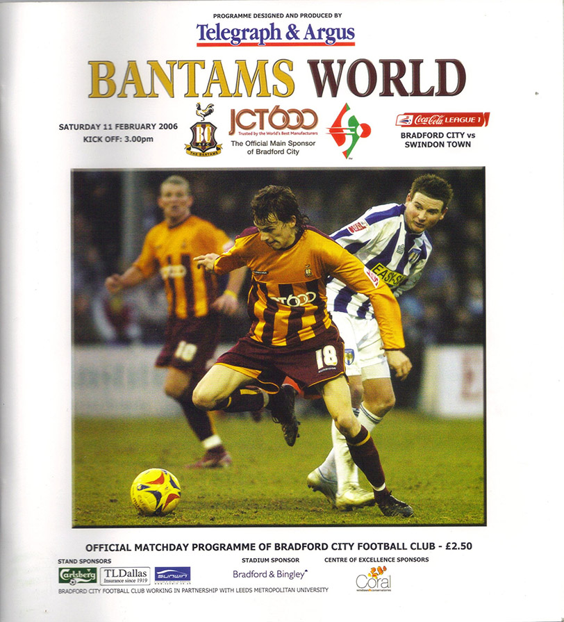 <b>Saturday, February 11, 2006</b><br />vs. Bradford City (Away)